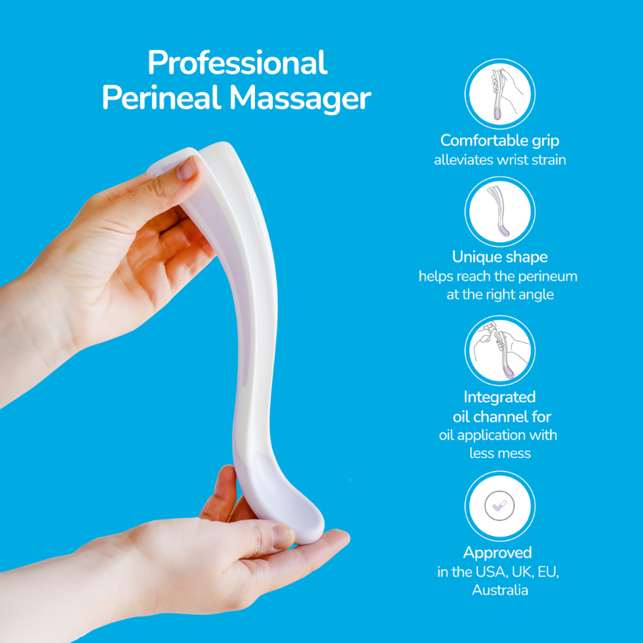 Compact and easy-to-hold Perimom Perineal Massager, perfect for pregnant women
