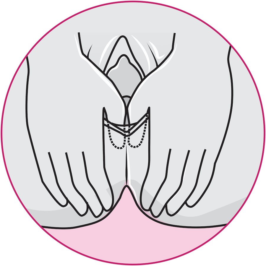 perineal massage on you own insert fingers