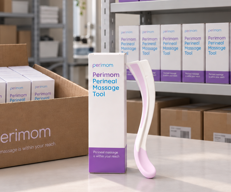 Cajas del masajeador perineal Perimom listas para enviar